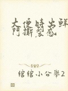 大便时出鲜血肛门撕裂感封面