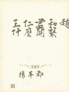 王仁君和赵丽颖什么关系封面