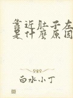 靠近肚子左边疼是什么原因