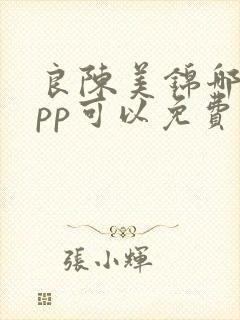 良陈美锦哪个app可以免费阅读封面