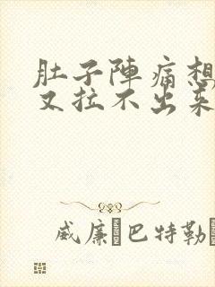 肚子阵痛想拉屎又拉不出来什么原因