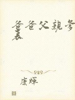 爸爸父亲爹演员表封面