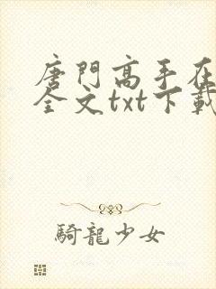 唐门高手在异世全文txt下载