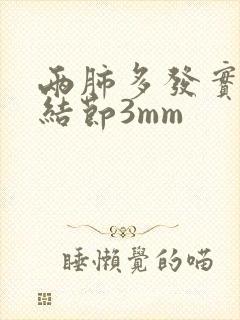 两肺多发实性微结节3mm