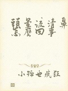 头晕流清鼻涕是怎么回事