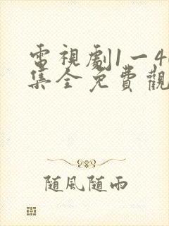 电视剧1一40集全免费观看