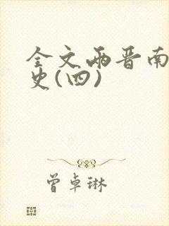 全文两晋南北朝史(四)