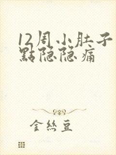 12周小肚子有点隐隐痛封面