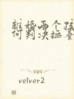 离婚两个孩子如何判决抚养权