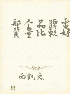 哪个品牌电视机质量比较好