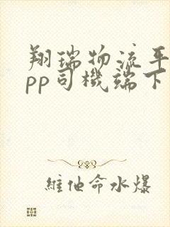 翔瑞物流平台app司机端下载封面