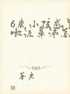 6岁小孩感冒咳嗽流鼻涕怎么办