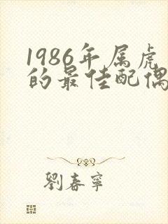 1986年属虎的最佳配偶属相封面