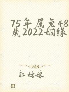 75年属兔48岁2022姻缘封面