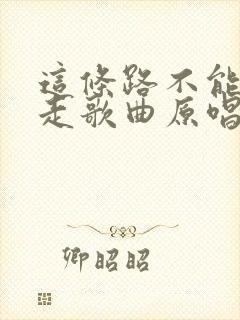 这条路不能一人走歌曲原唱