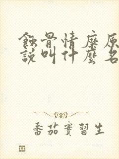 蚀骨情糜原著小说叫什么名字