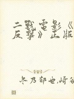 二战电影《强烈反击》正版观看平台