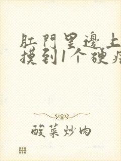 肛门里边上肉里摸到1个硬疙瘩