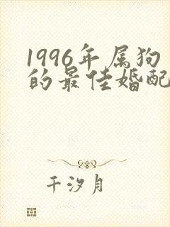1996年属狗的最佳婚配