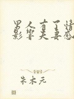 男人有了情人会影响夫妻感情吗封面