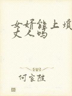 女婿能上坟给老丈人吗