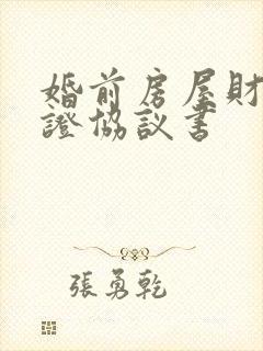 婚前房屋财产公证协议书