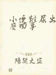 小便难尿出来怎么回事