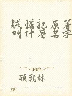 贼惦记原著小说叫什么名字