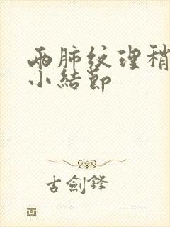 两肺纹理稍多微小结节