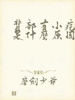 背部有小疙瘩痒是什么原因引起的