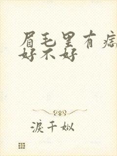 眉毛里有痣凸起好不好