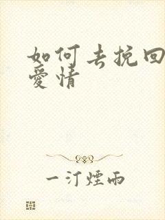 如何去挽回一段爱情