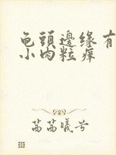 龟头边缘有一排小肉粒痒