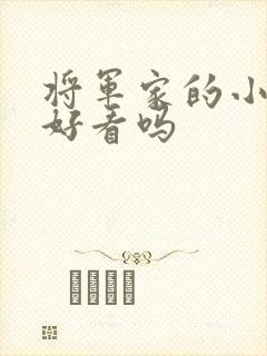 将军家的小娘子好看吗封面