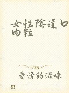 女性阴道口起小肉粒