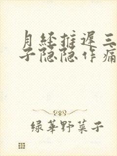 月经推迟三天肚子隐隐作痛