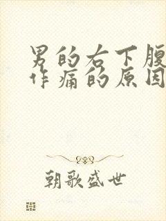 男的右下腹隐隐作痛的原因