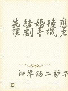 先结婚后恋爱电视剧手机免费观看