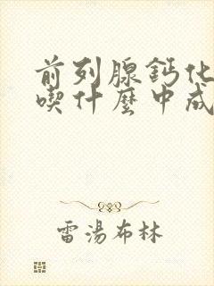 前列腺钙化增生吃什么中成药