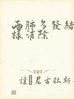 两肺多发结节怎样消除封面