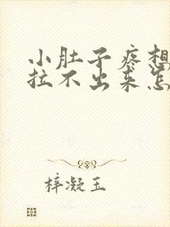 小肚子疼想拉屎拉不出来怎么回事封面