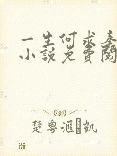 一生何求秦菲雪小说免费阅读