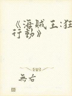 《海贼王:狂热行动》封面