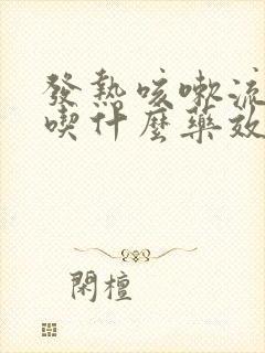 发热咳嗽流鼻涕吃什么药效果好