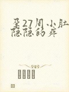 孕27周小肚子隐隐的疼封面