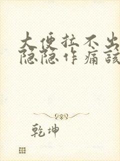 大便拉不出肚子隐隐作痛该怎么办封面