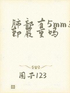 肺部有5mm结节严重吗