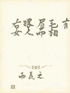 右眼眉毛有痣的女人面相封面