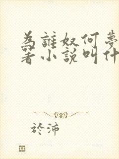 为谁奴何梦蓉原著小说叫什么名字