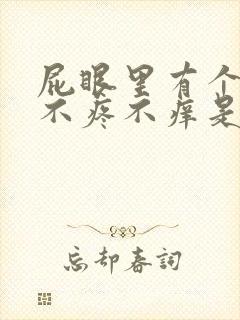 屁眼里有个疙瘩不疼不痒是什么